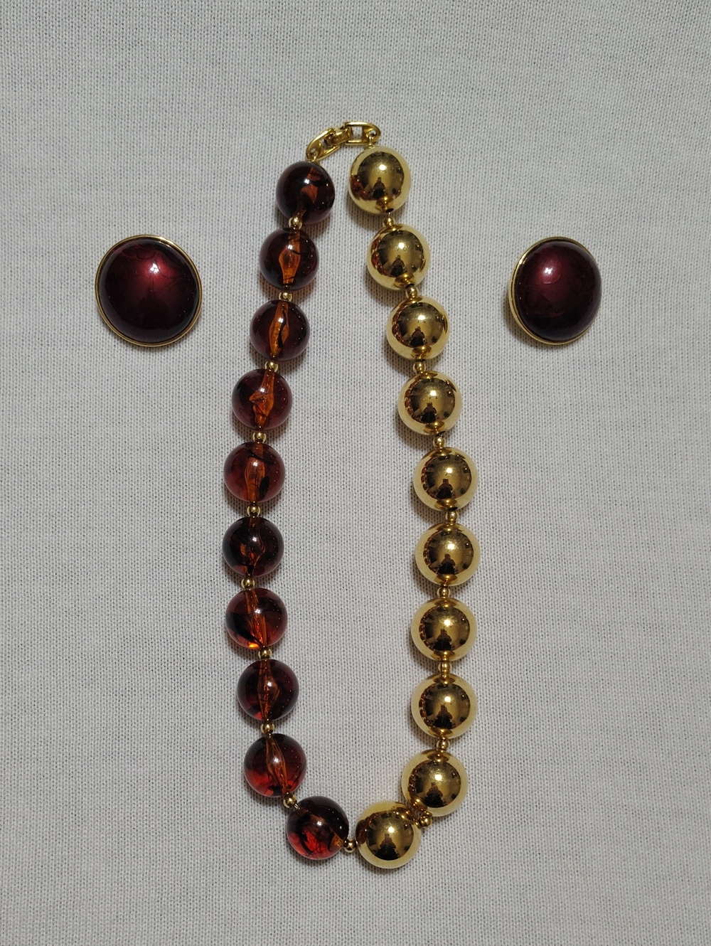 Vintage Napier Gold tone And Tortoise Shell Necklace